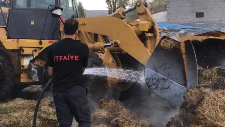 Ağrı’da çiftçinin hayvan yemi olan 3 bin balya ot yangında küle döndü